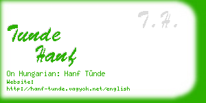 tunde hanf business card